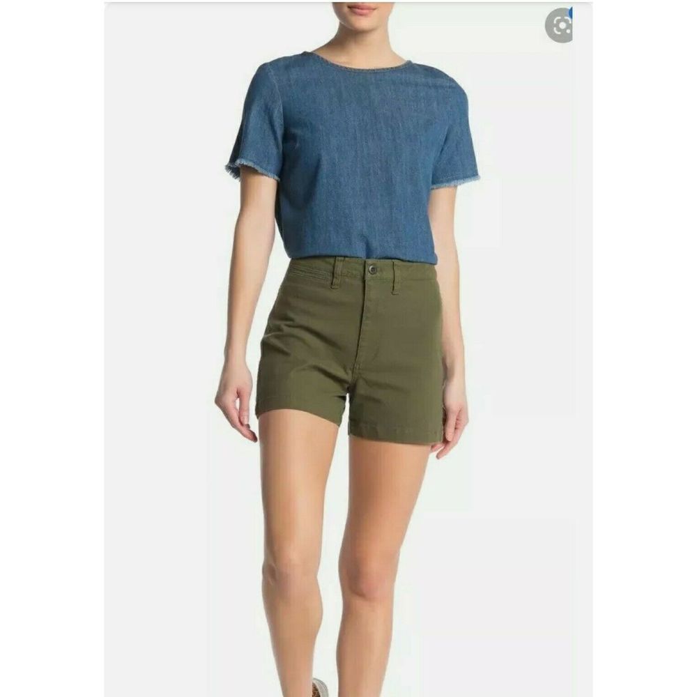 Madewell Emmett Shorts Olive Green High Rise 30